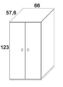 Skříň 2-dvířková D503/BC-Domino