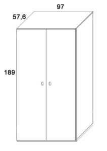 Pološatní skříň 2-dvířková D506/BC-Domino