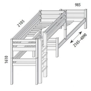 Palanda posuvná DOMINO D860/BC nízká