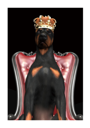 Signal Obraz DOG IN CROWN | 80 x 120 cm