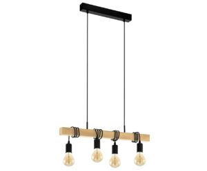 ArtPodlas Visící černá lampa | APP974-4CP