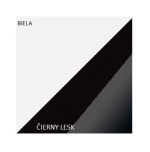 ArtCross Skříňka STELLA | STE-03 Barva: Bílá / černý lesk