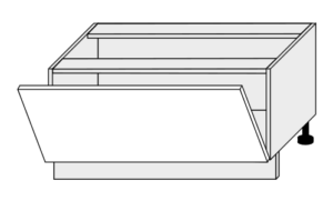 ArtExt Spodní kuchyňská skříňka Napoli D1K / 90 POVRCHOVÁ ÚPRAVA DVÍŘEK: LESK