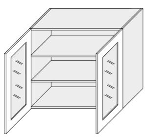 ArtExt Vrchní kuchyňská skříňka Napoli W3S / 90 POVRCHOVÁ ÚPRAVA DVÍŘEK: LESK
