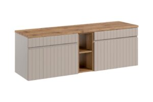 ArtCom Koupelnová skříňka s deskou ICONIC Cashmere D140/1 | 140 cm