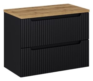 ArtCom Koupelnová skříňka s deskou NOVA Black D80/1 | 80 cm