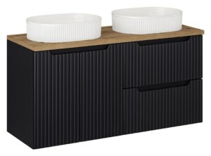 ArtCom Koupelnová skříňka s umyvadlem a deskou NOVA Black DU120/1 | 120 cm