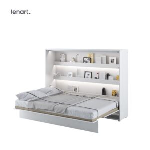 Dig-net nábytek Sklápěcí postel Lenart BED CONCEPT BC-04p | bílý lesk 140 x 200 cm